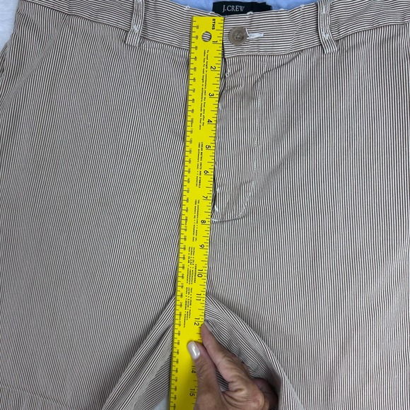 J. Crew Mens Shorts Size 35 Brown Striped Cotton Casual‎ Classic Fit - Picture 5 of 10